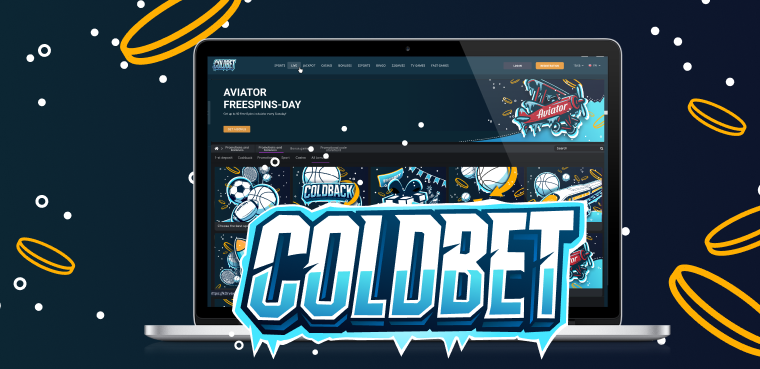 Mock-up of the Coldbet slots catalogue